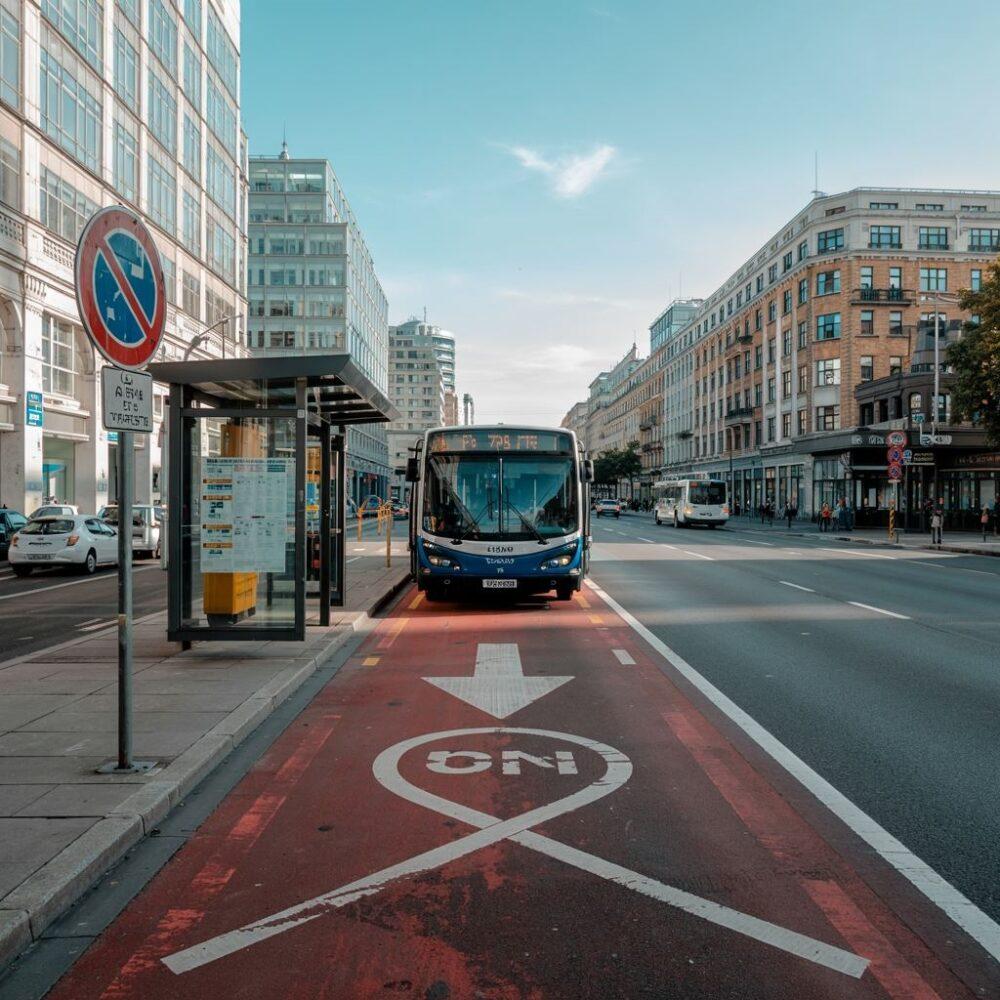 Autobus na zatoczce autobusowej