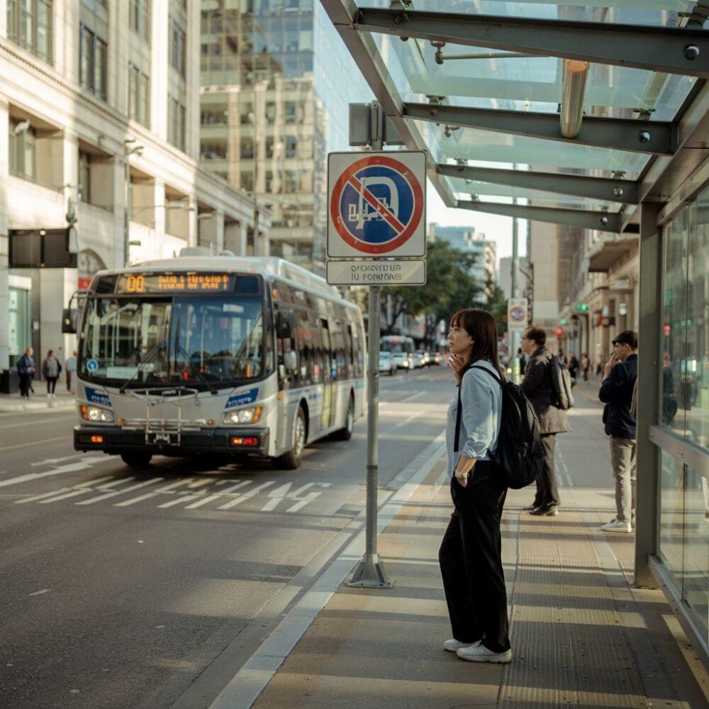 Oznaczenia drogi dla autobusu