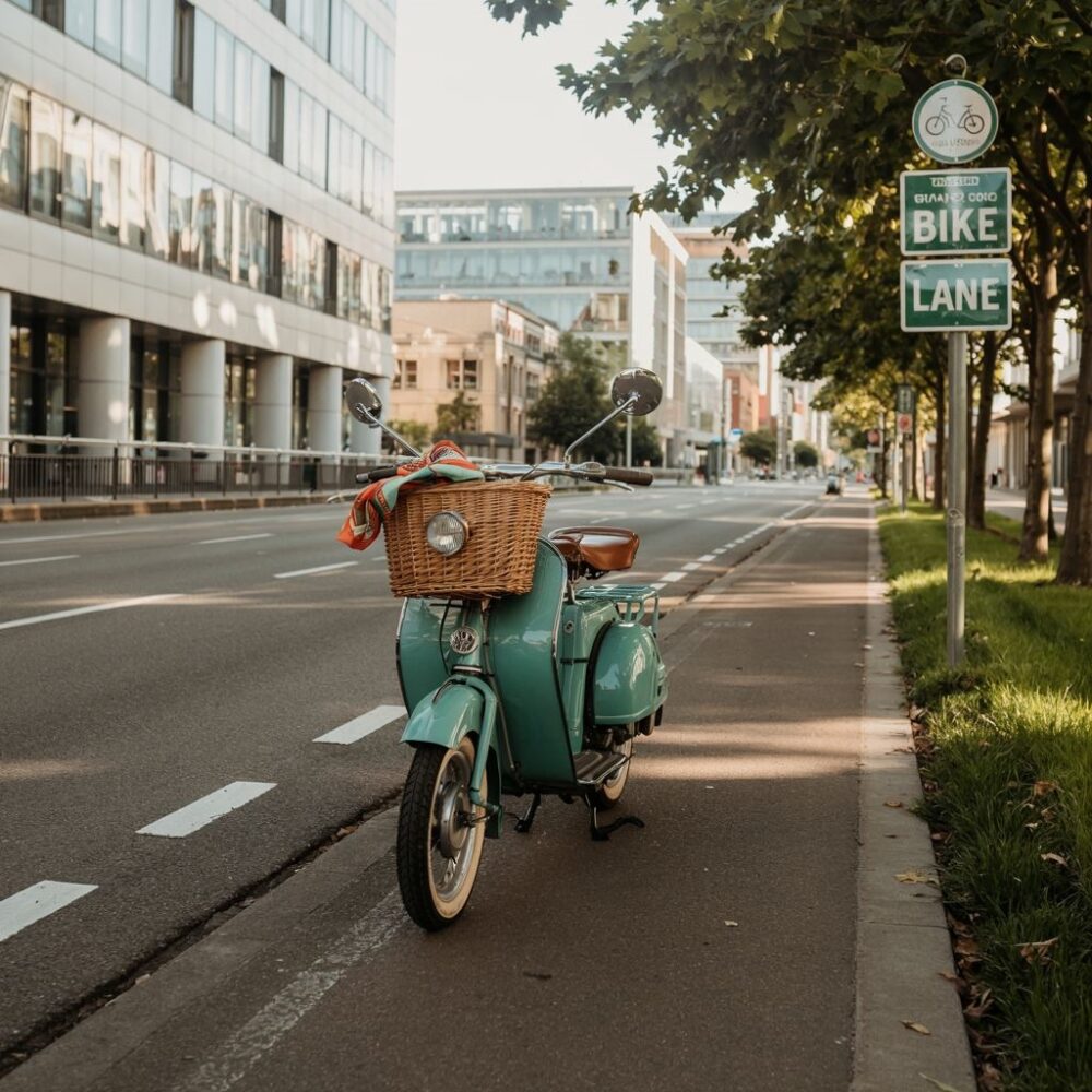 Rowerzysta i motorowerzysta razem