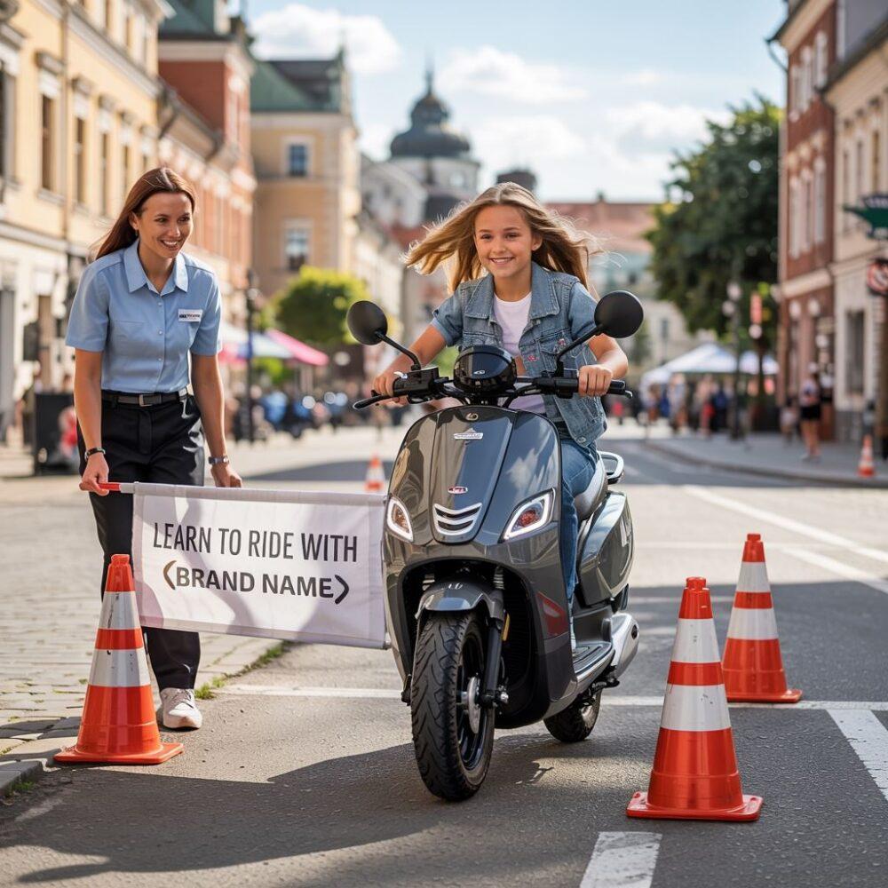 instruktor i kursant motorower