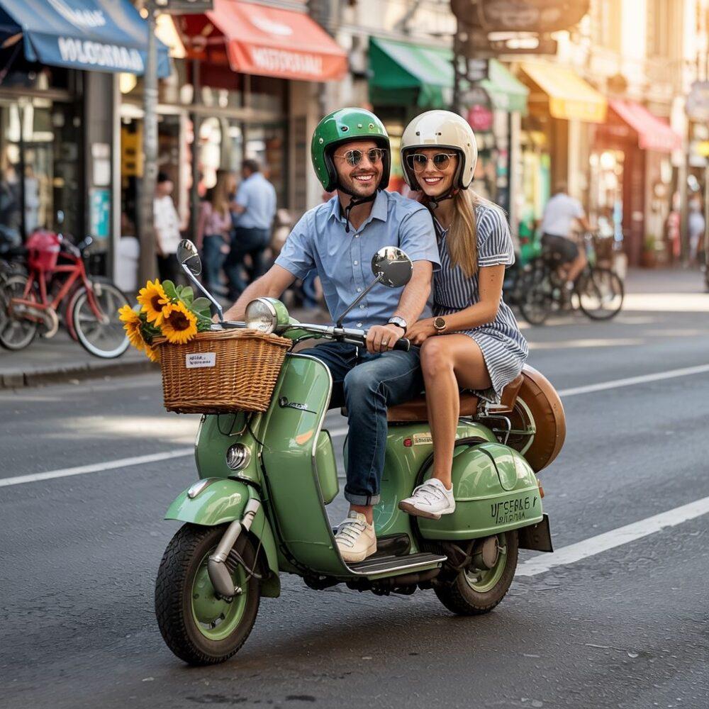 jazda z pasażerem na motorowerze