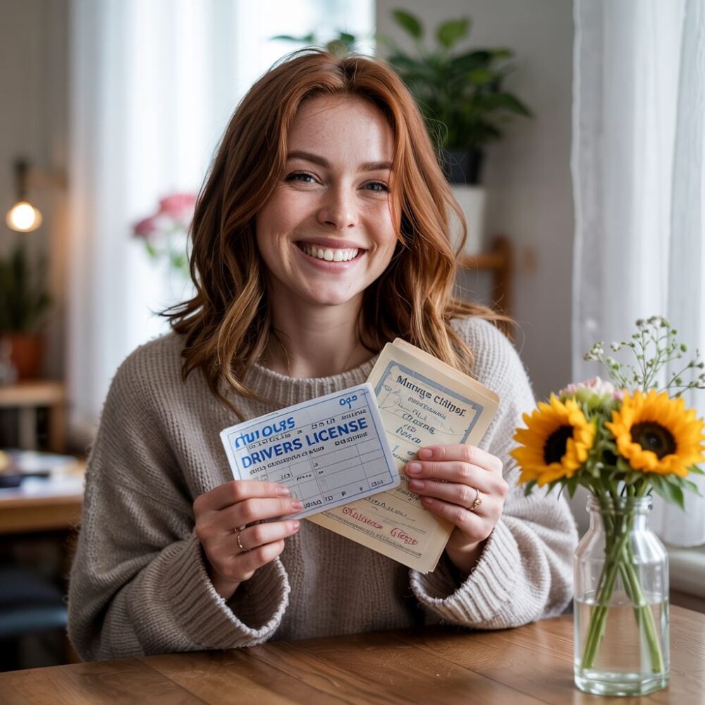 kobieta z nowym prawem jazdy