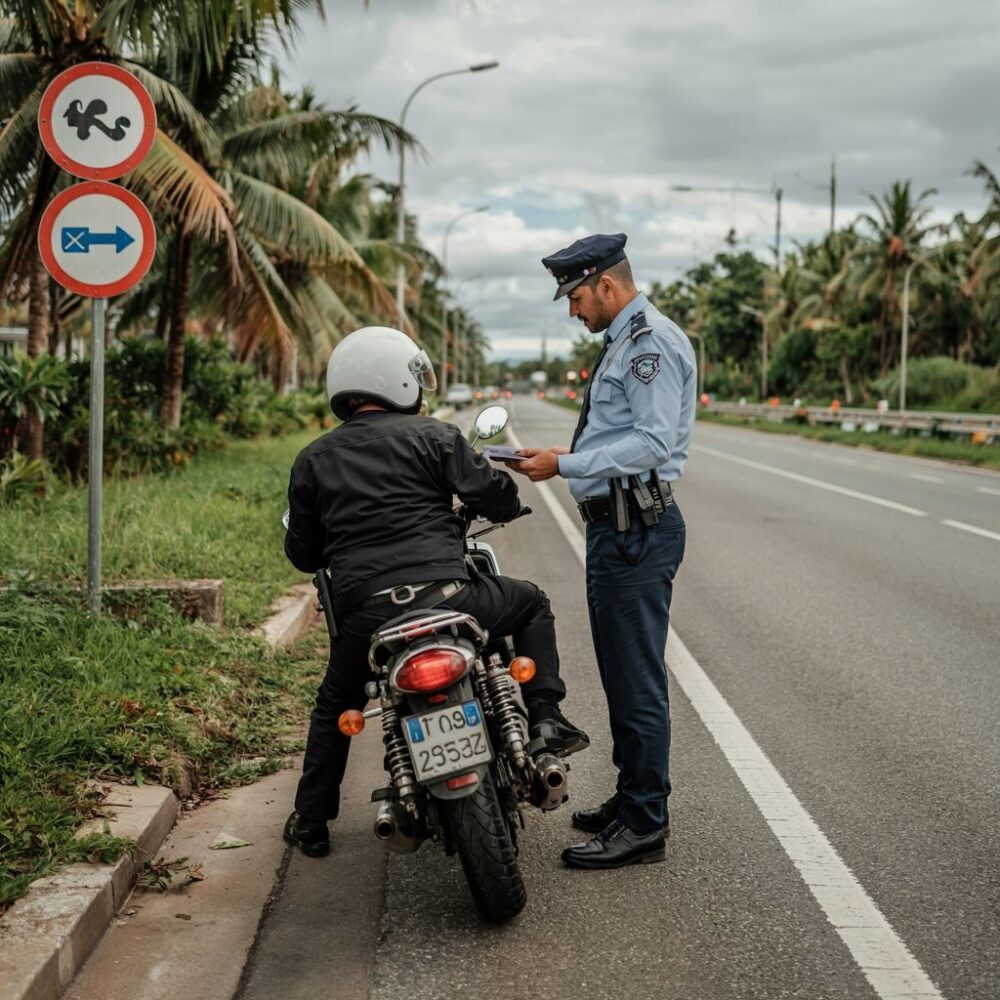 kontrola motorowerzysty