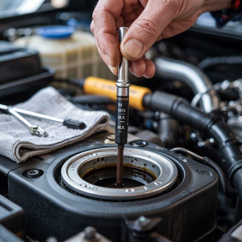 kontrola oleju silnikowego