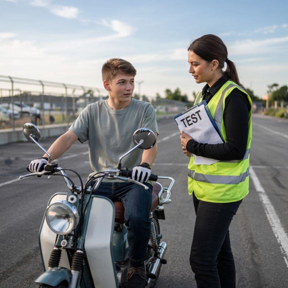motorowery podczas testu